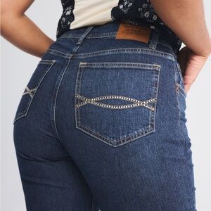 Abercrombie & Fitch Curve Love Mid Rise Boot Cut Jeans